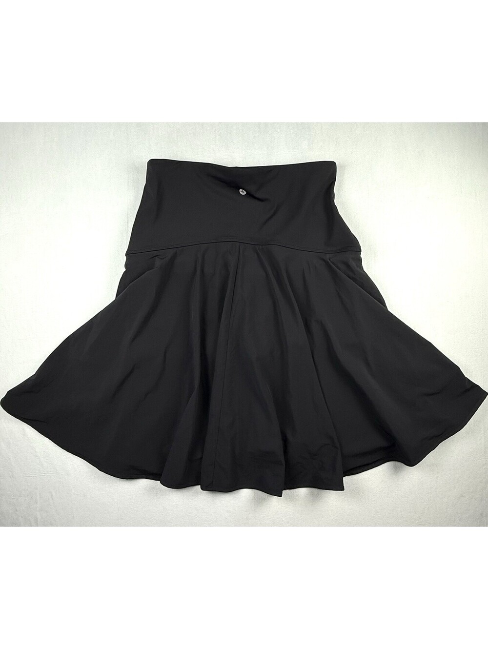 Halara High Drop Waisted Tennis Skirt Skort M Black Rouched Flowy Stretch Long - Picture 7 of 9